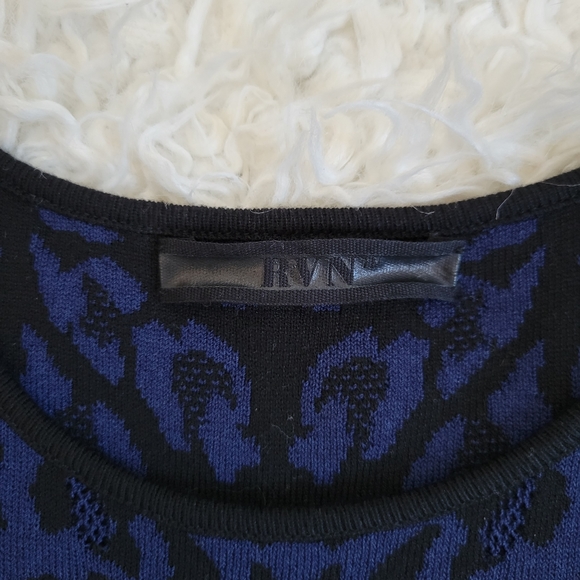 RVN Knit Jacquard Fit Flare Sleeveless Leopard Print Dress - Picture 4 of 11